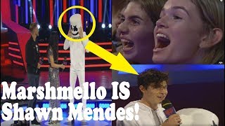 Marshmello FACE, Marshmello SHOCKS Crowd by REVEALING He Is Shawn Mendes!