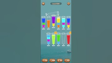Water color sort level 1599 #androidgameplay #watersortpuzzle #shorts