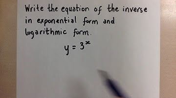 Exponential and Logarithmic Forms of the Inverse of an Exponential Function