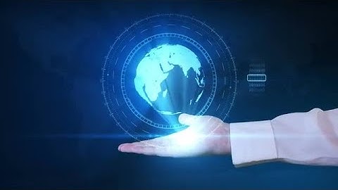 Businessman Holding A Hologram Stock Motion Graphics