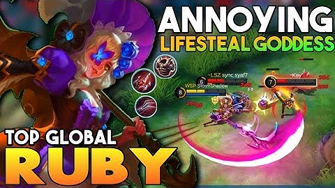 LifeSteal Goddess! Ruby Best Build 2020 | Top Global Ruby Gameplay | Mobile Legend