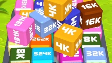 Merge Cube 2048 3D - ASMR Gameplay (Cubes Math, Level Up NumberBlocks Jelly Balls) Inka Kubes 42