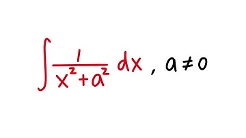 integral of 1/(x^2+a^2)
