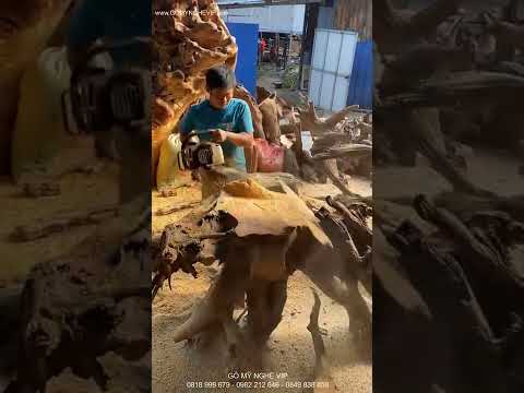 Video Nghệ Thuật Điêu Khắc Tượng Gỗ | Bàn Trà Gấu Trúc | Gỗ... - youtube