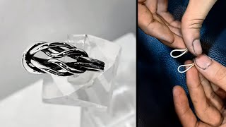 How to makeing a double knot silver ring
