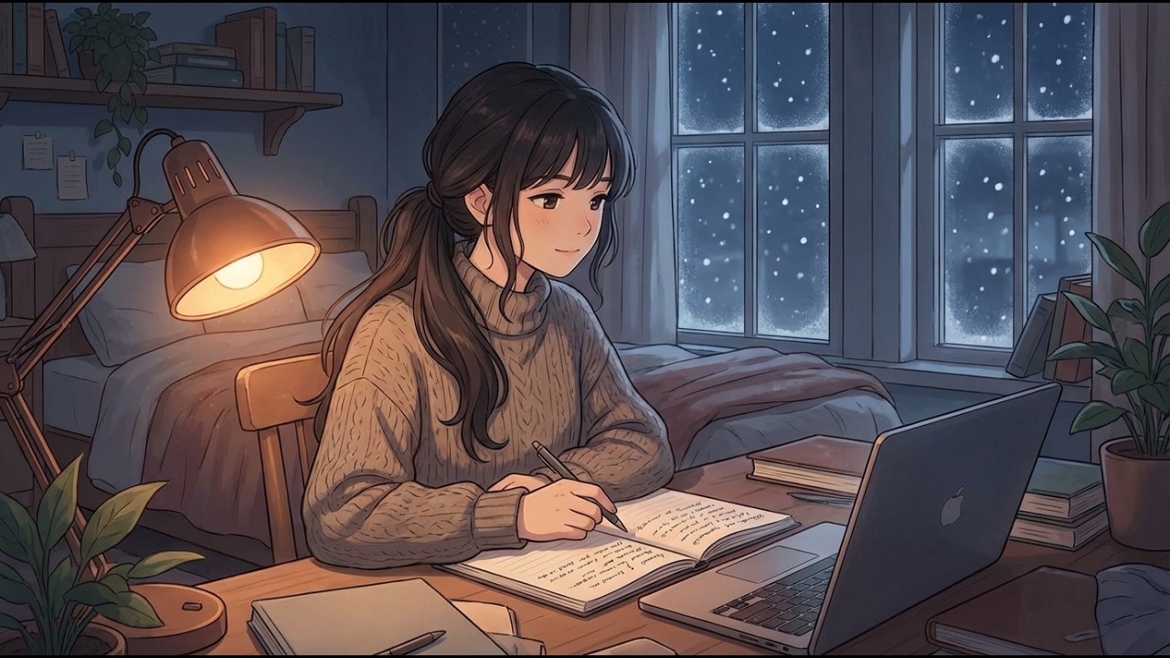 A Warm Light in Winter ❄️ | 1 Hour Cozy Lofi Beats for Deep Focus & Study