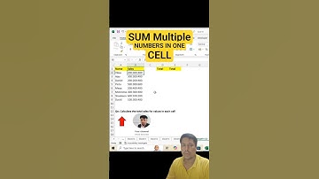 Failed in Interview #excel Trick: Calculate Total Sales from Multiple Values in One Cell  #shorts