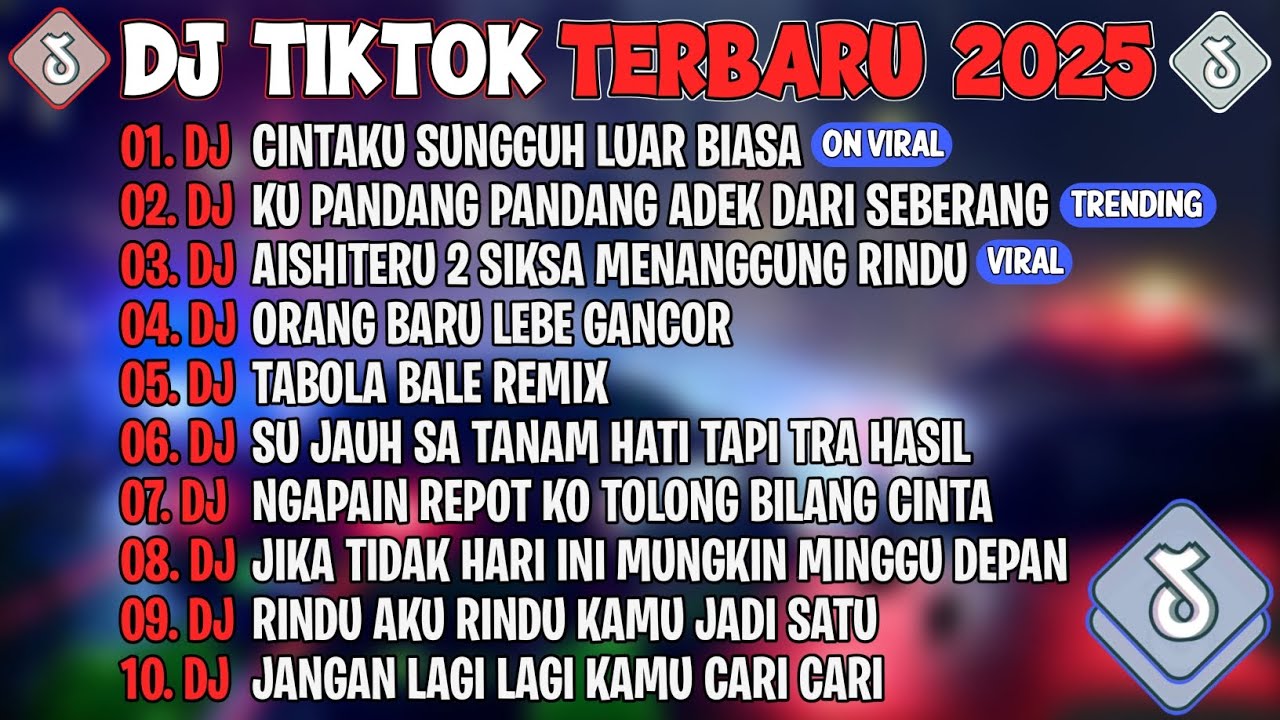 DJ TIKTOK TERBARU 2025🎵DJ CINTAKU SUNGGUH LUAR BIASA🎵DJ KU PANDANG ADEK DARI SEBERANG🎵FULL ALBUM