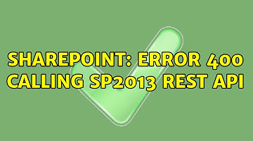 Sharepoint: Error 400 calling SP2013 rest api