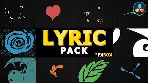 Flash FX Lyric Elements | DaVinci Resolve Template Download