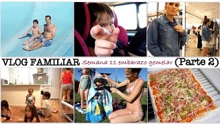 VLOG FAMILIAR (Parte 2) semana 11 embarazo gemelar / Piscina, de rebajas y sesión de uñas