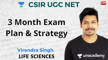 3 Months Exam Plan And Strategy | Life Science | Unacademy Live- CSIR UGC NET | Virendra Singh