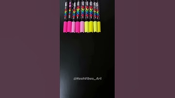 Drawing SpongeBob and Patrick with Posca Markers! Fusion Effect! (#Shorts)