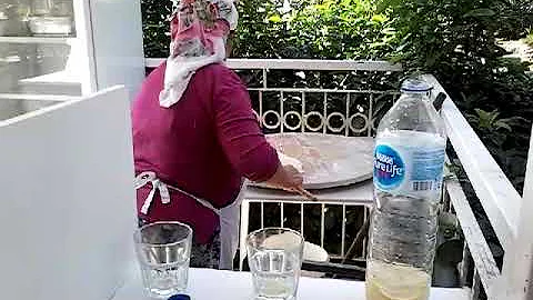 Video of woman making Gozleme in Turkey