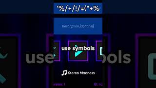 🚨NEW UPDATE!!! 🚨 SYMBOLS IN LEVEL NAME??? 🚨 EXTENDED LIMITS! 🚨#shorts #gdupdate #gdps #geometrydash