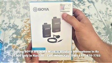 Selling BOYA BY-WM4 Mark II Wireless Microphone in Rs 11,000 in Karachi - Call, WhatsApp 03218707783