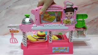 Unboxing Kongsuni Eve Kitchen Refrigerator Play Pretend Cooking Restaurant