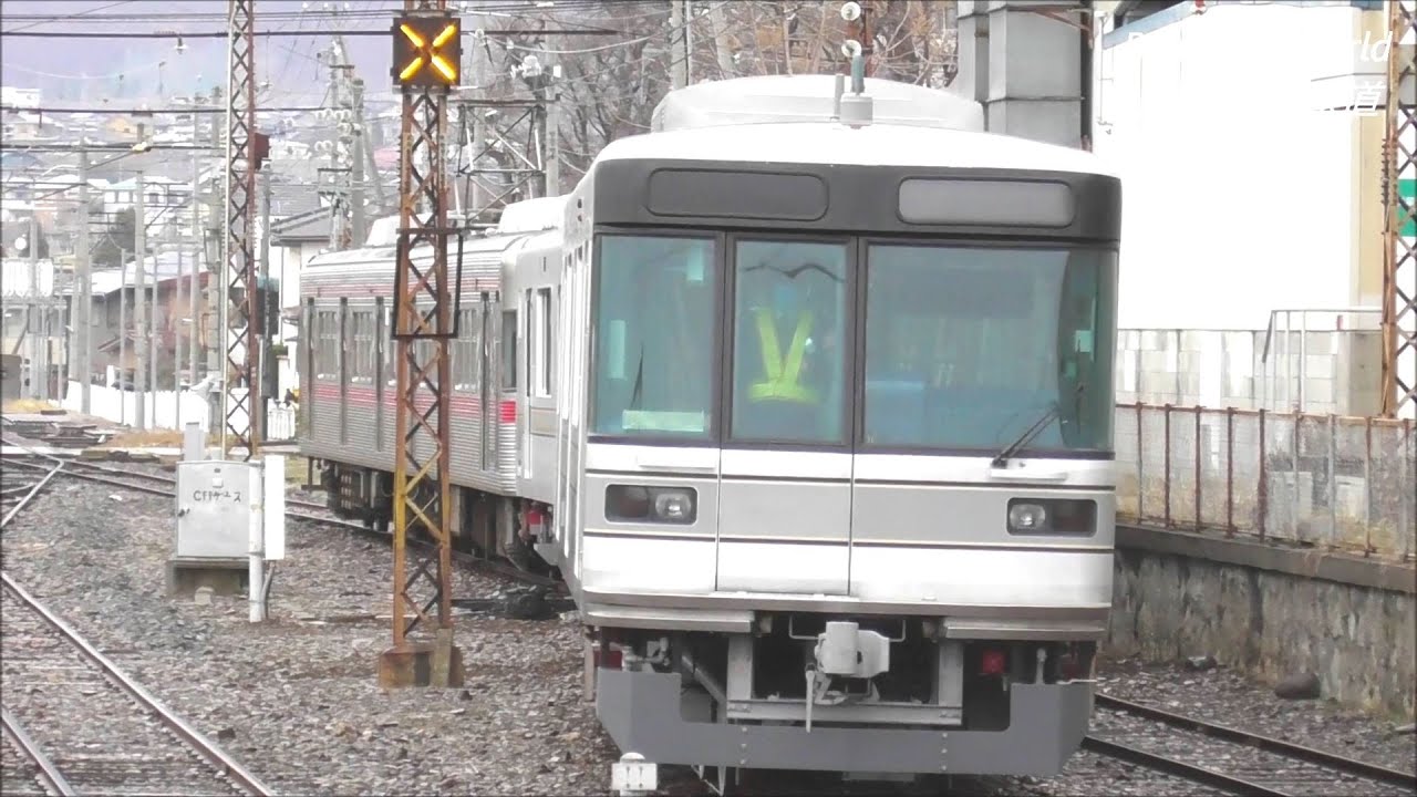 長電に譲渡された東京ﾒﾄﾛ 03系105F 3500系&8500系牽引で工場に収容。試運転が楽しみに。2021.3.5 長野電鉄須坂駅　　　　　panasd 2243