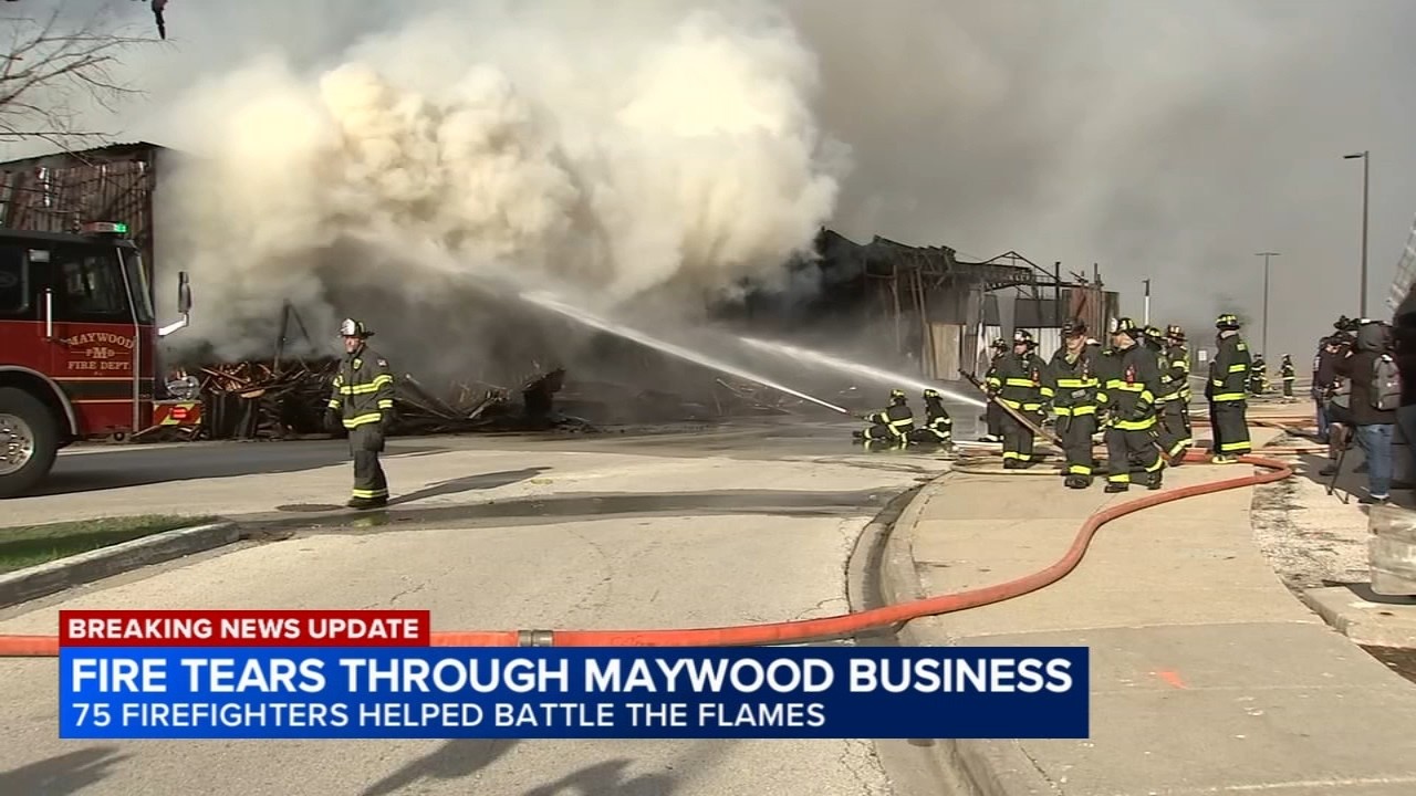 Large fire tears through pallet company in west suburbs, fire officials ...
