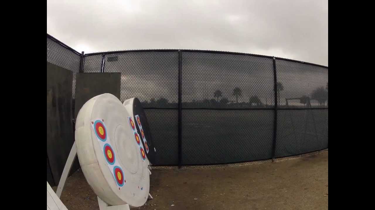 Timelapse of indoor archery training at US Olympic Training Center