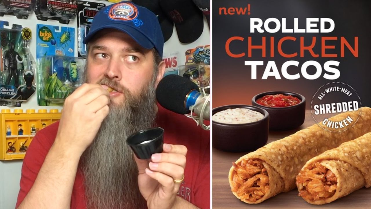 Rolled Chicken Tacos from Taco Bell with 5 sauces YouTube