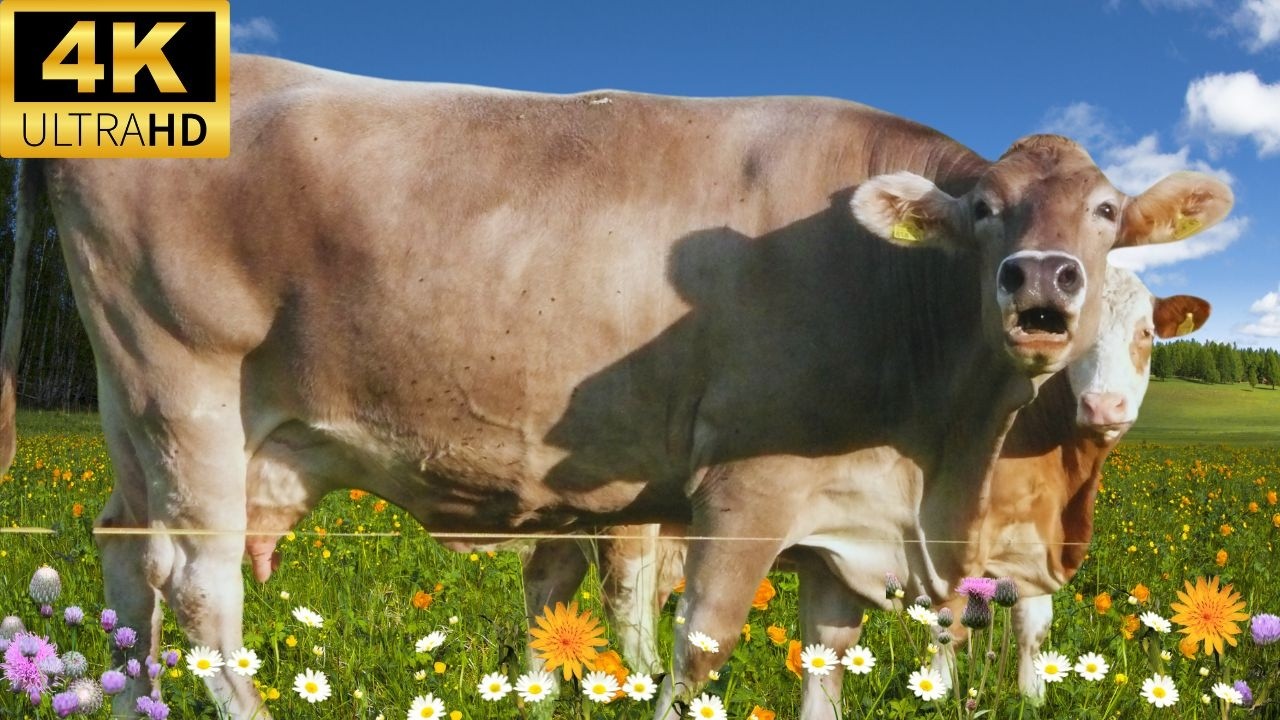 Cows in the Countryside: Mooing & Grazing Video 🌾 serenely 🌻