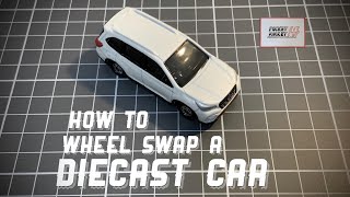 How to wheel swap your diecast car. no drill