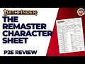 The remaster character sheet build you new remastered character for pathfinder 2e