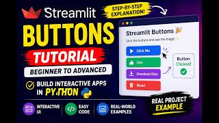 🔥 Streamlit Buttons Tutorial (Beginner to Advanced) | Build Interactive Apps in Python 🚀
