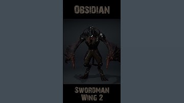 Obsidian Swordman Wing2 360 #character #rogerkint #3d #animation #gaming #unity #unreal #obsidian