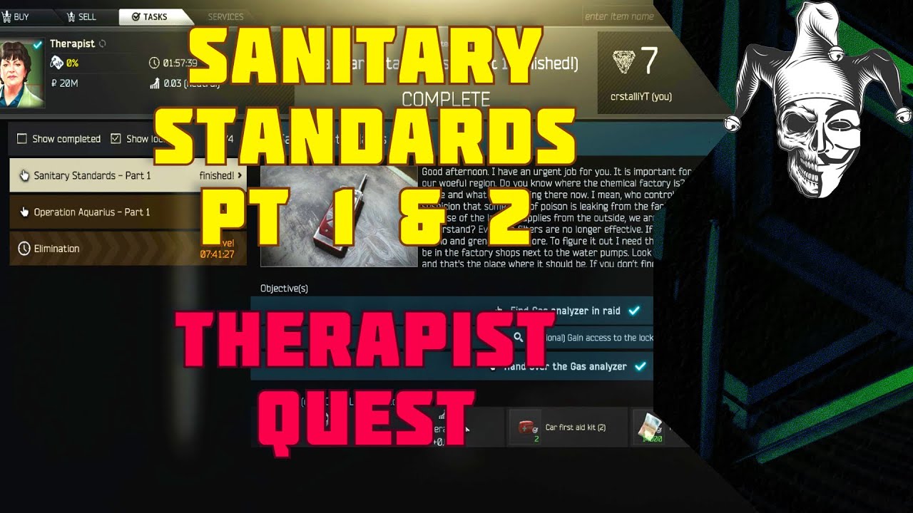 Sanitary Standards PT 1 & 2 Where to find Gas Analyzers in EFT YouTube