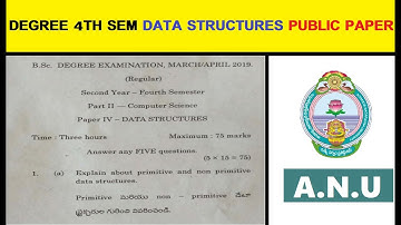 Degree 4th sem computer (DATA STRUCTURES) Public paper