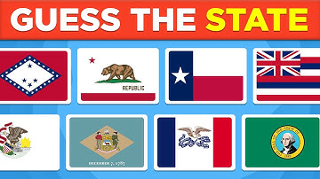ALL 50 STATES: Guess the US State by their Flag!