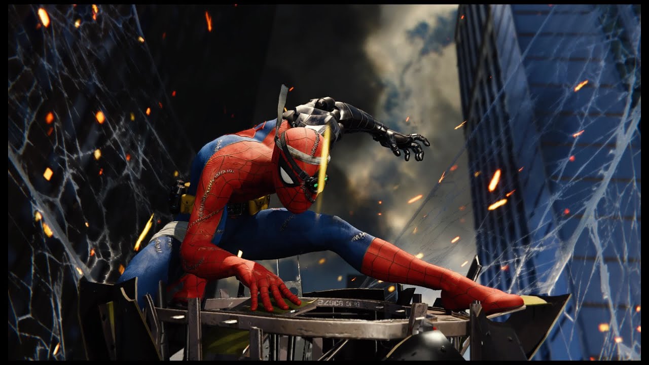 Spider-Man PS4 Saving Fisks Men and Fighting Demons in Cyborg Suit
