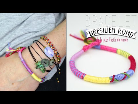 DIY - TUTO : BRACELET BRESILIEN ROND - BRACELET DE L AMITIE ateba/ Hippie  Gyspie Friendship bracelet 