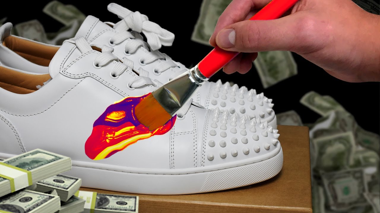 PERSONALIZANDO ZAPATILLAS DE LUJO *las más caras que he pintado*💎👟🎨