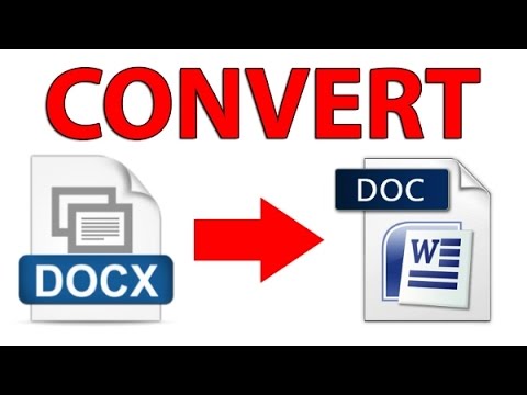 Video: Hvordan Konvertere Fra Docx-format Til Doc-format