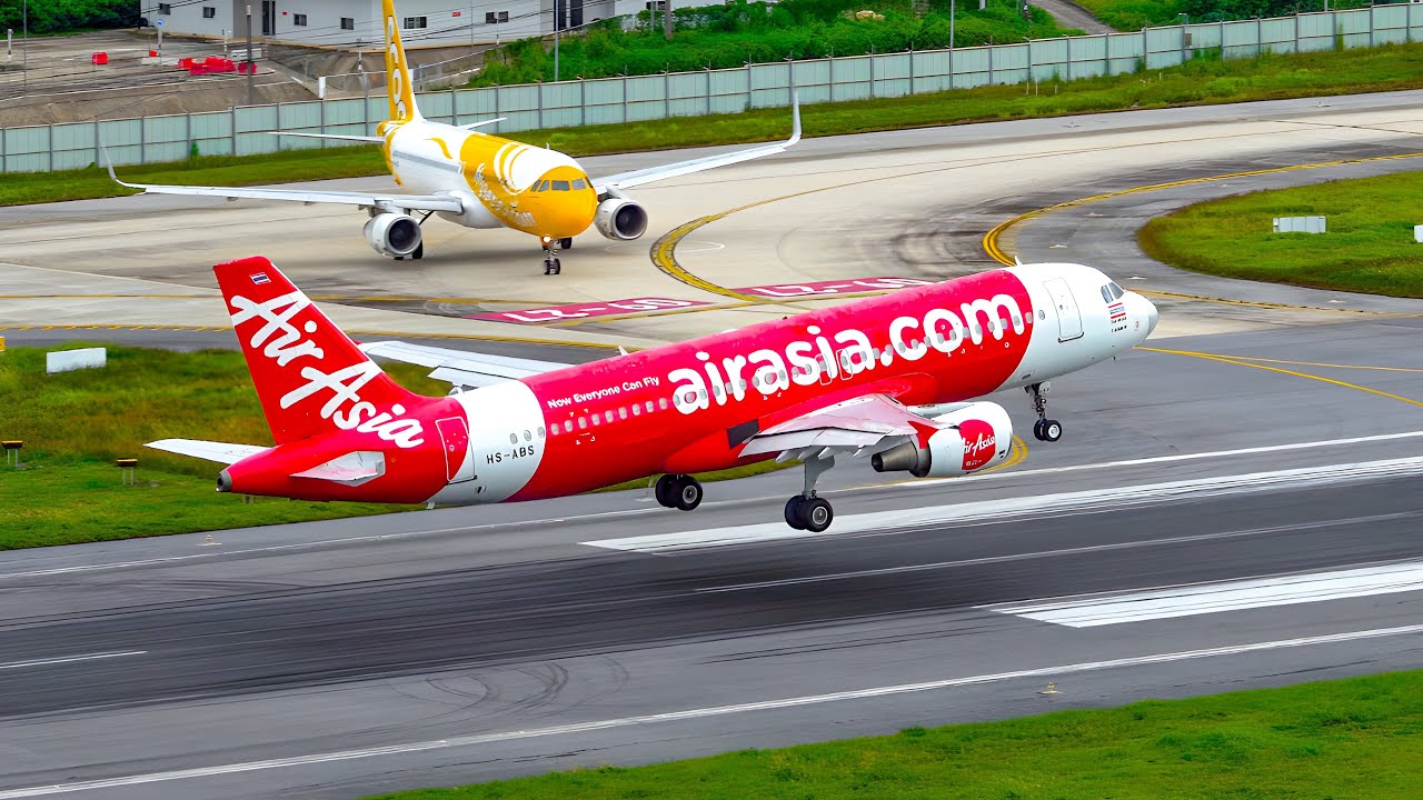 20 Minutes of GREAT PHUKET Plane Spotting Thailand | B777,A330,B737,A321,A320,ATR72 [HKT/VTSP]