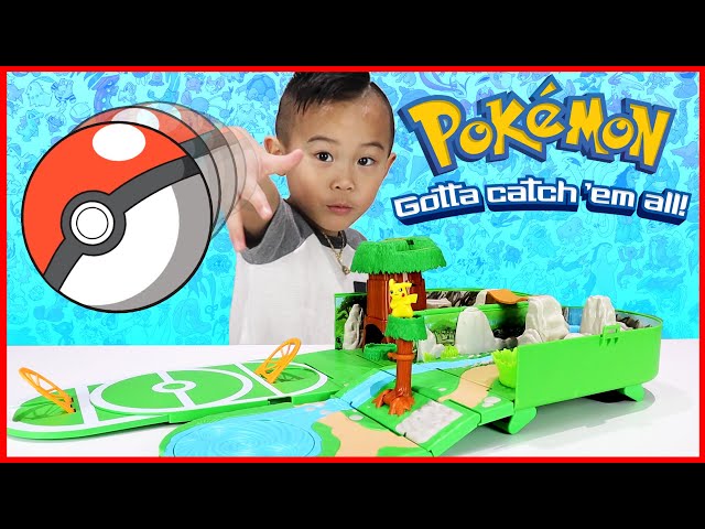 Pokemon Carry Case Playset ! Pokemon Adventures! Toy Unboxing 