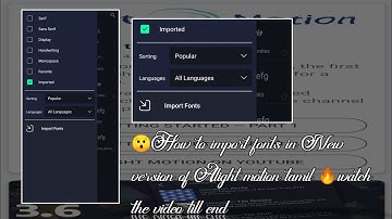 😯How to import fonts in New version of Alight motion tamil 🔥watch the video till end
