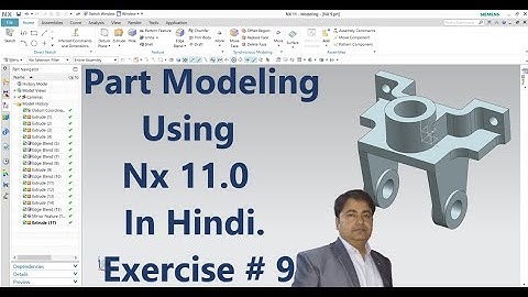 Part Modeling Using Nx 11.0 in Hindi Exercise # 9