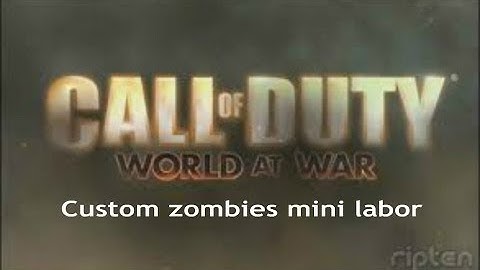 cod world at war custom zombies mini labor