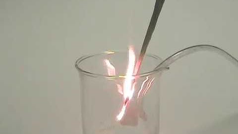 Wooden Splint Burning in Oxygen Gas (O2)