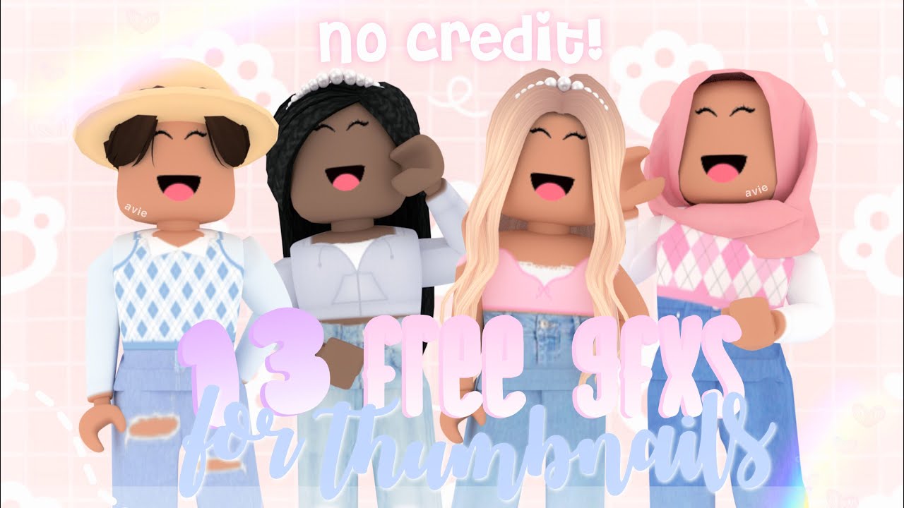 FREE transparent background GFX's for thumbnails! ~Girls~ 