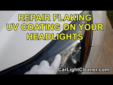 How to restore peeled headlight clear coat, how to remove peeled clear coat,  Faded headlight ALIMECH 