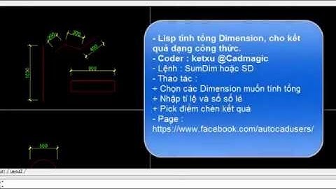 Lisp Tính tổng các Dimension theo công thức [link MF]