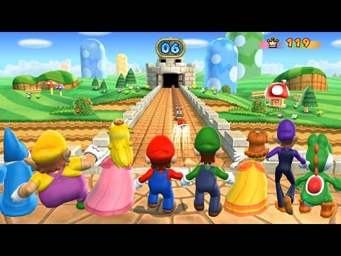 Mario Party 9 All Characters Goomba Bowling Gameplay 