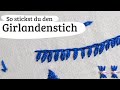 Girlandenstich sticken lernen