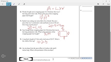 4th Grade Math Area and Perimeter Word Problems 2