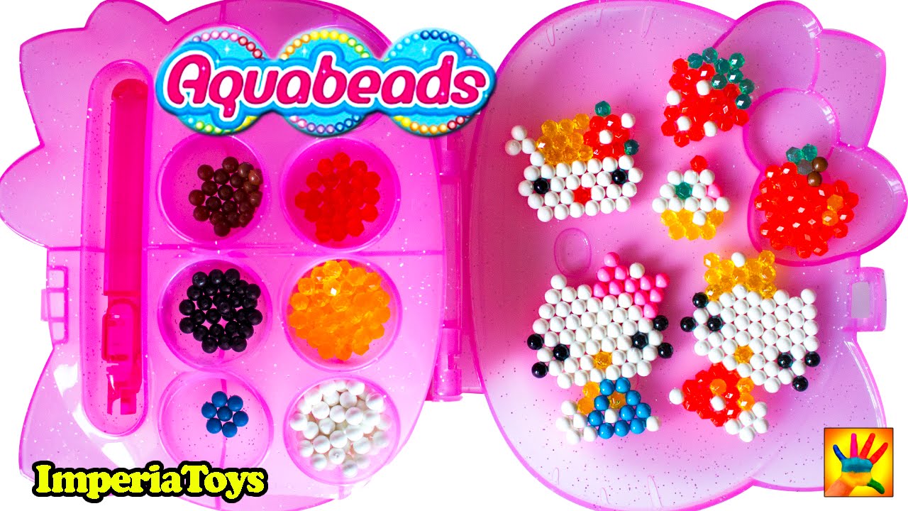 Hello Kitty Aquabeads Toy Nail Art Studio 80% Complete Stickers